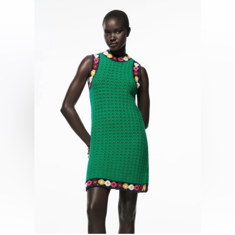 NWT Zara size S crochet knit dress